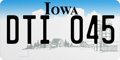 IA license plate DTI045