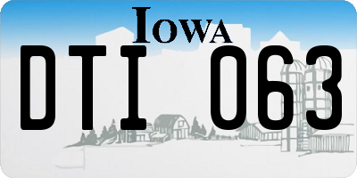 IA license plate DTI063