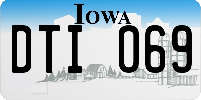 IA license plate DTI069