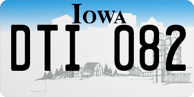 IA license plate DTI082