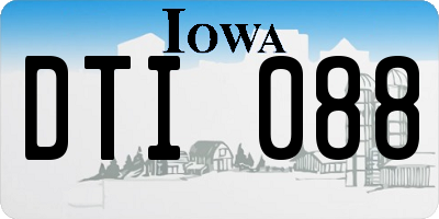 IA license plate DTI088