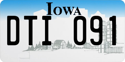 IA license plate DTI091