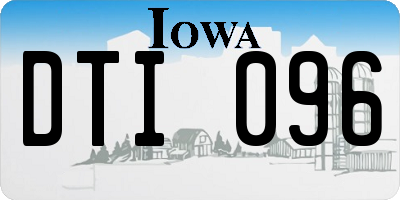 IA license plate DTI096