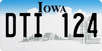IA license plate DTI124