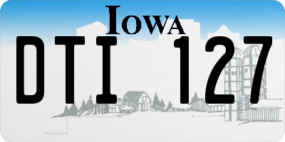 IA license plate DTI127