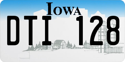 IA license plate DTI128