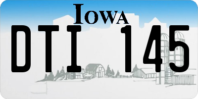IA license plate DTI145