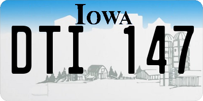 IA license plate DTI147