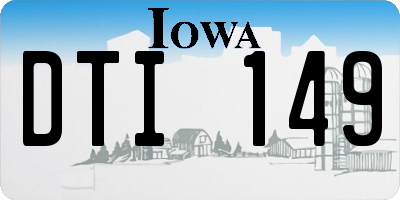 IA license plate DTI149