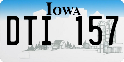 IA license plate DTI157