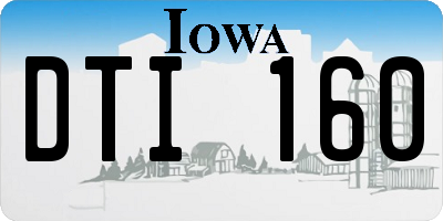 IA license plate DTI160