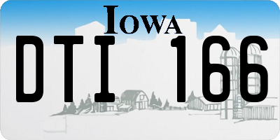 IA license plate DTI166