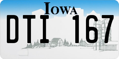 IA license plate DTI167