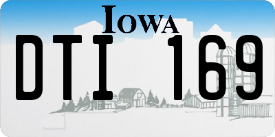 IA license plate DTI169