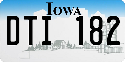 IA license plate DTI182
