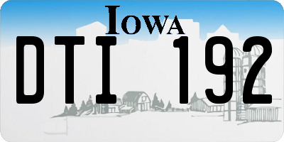 IA license plate DTI192