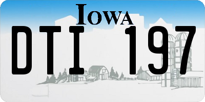 IA license plate DTI197