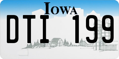 IA license plate DTI199