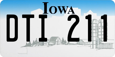 IA license plate DTI211