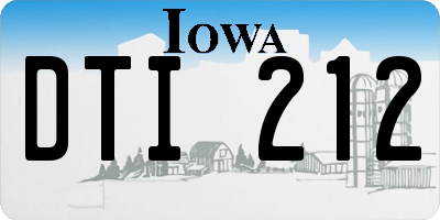 IA license plate DTI212