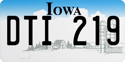 IA license plate DTI219