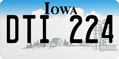 IA license plate DTI224