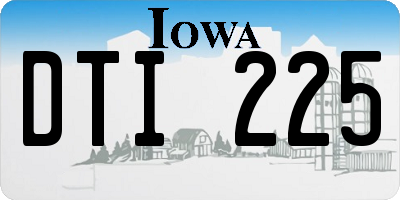 IA license plate DTI225