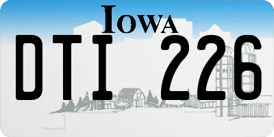 IA license plate DTI226