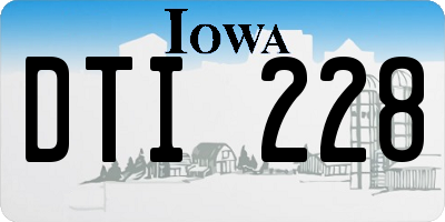 IA license plate DTI228