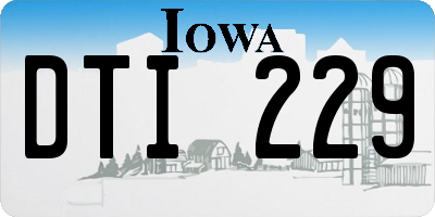 IA license plate DTI229