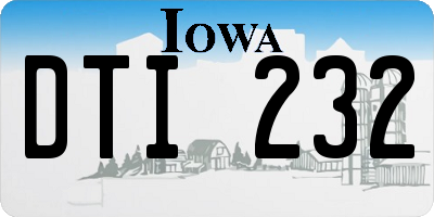 IA license plate DTI232