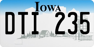 IA license plate DTI235