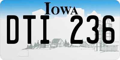 IA license plate DTI236