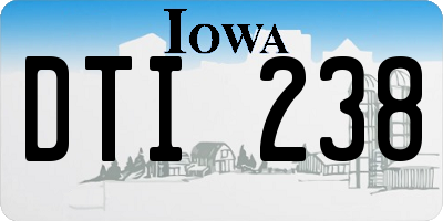 IA license plate DTI238