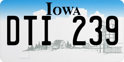 IA license plate DTI239