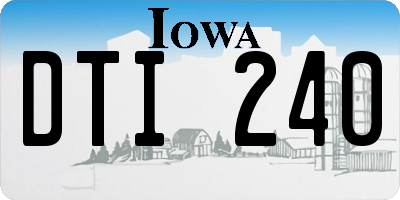 IA license plate DTI240