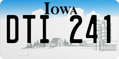 IA license plate DTI241