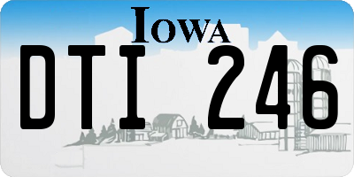 IA license plate DTI246