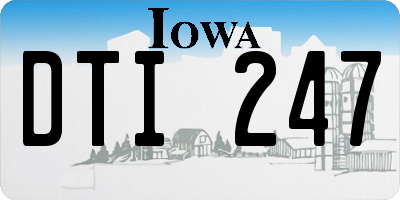 IA license plate DTI247