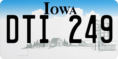 IA license plate DTI249