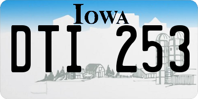 IA license plate DTI253