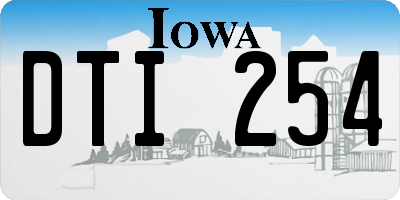 IA license plate DTI254