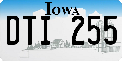 IA license plate DTI255