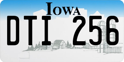 IA license plate DTI256