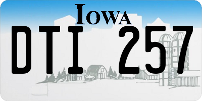 IA license plate DTI257