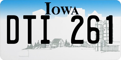 IA license plate DTI261