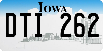 IA license plate DTI262