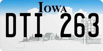 IA license plate DTI263