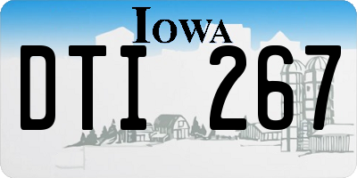 IA license plate DTI267