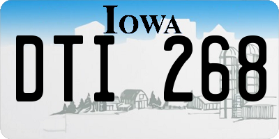 IA license plate DTI268